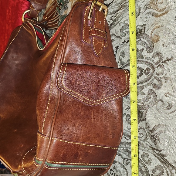 Dooney & Bourke Brown Leather Shoulder Bag,  Florentine,Italian